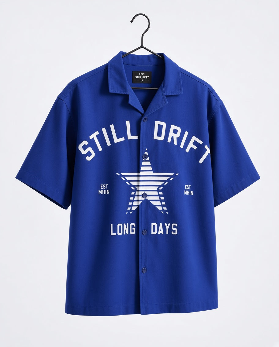 Men's Printed Camp Collar Shirt