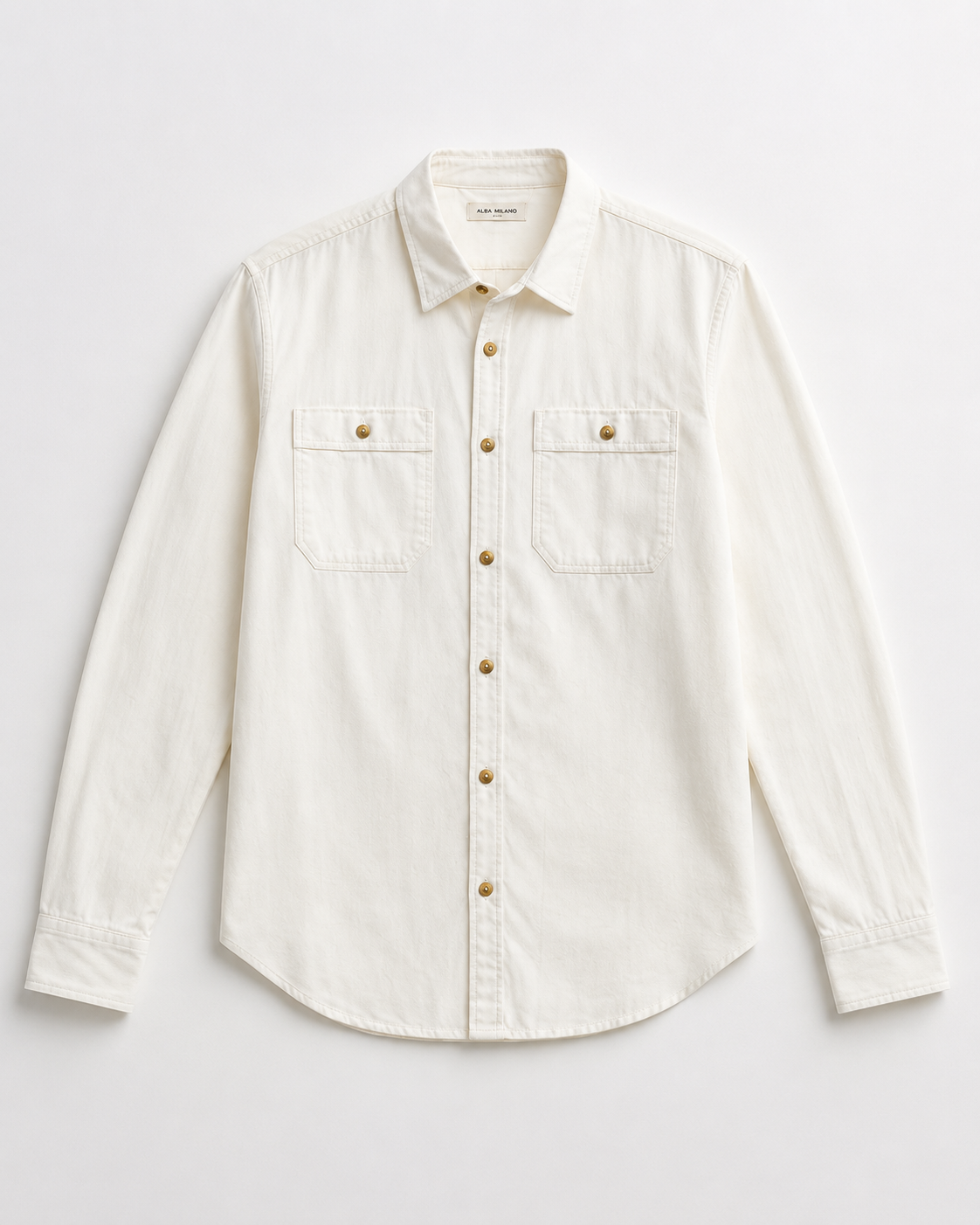 White Double Pocket Shirt