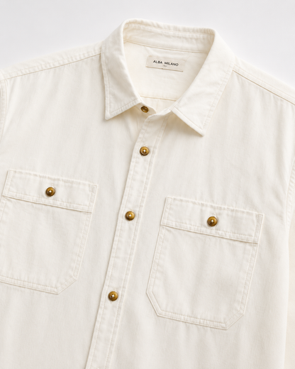 White Double Pocket Shirt