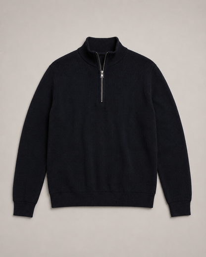 Black Zip-Up Sweater