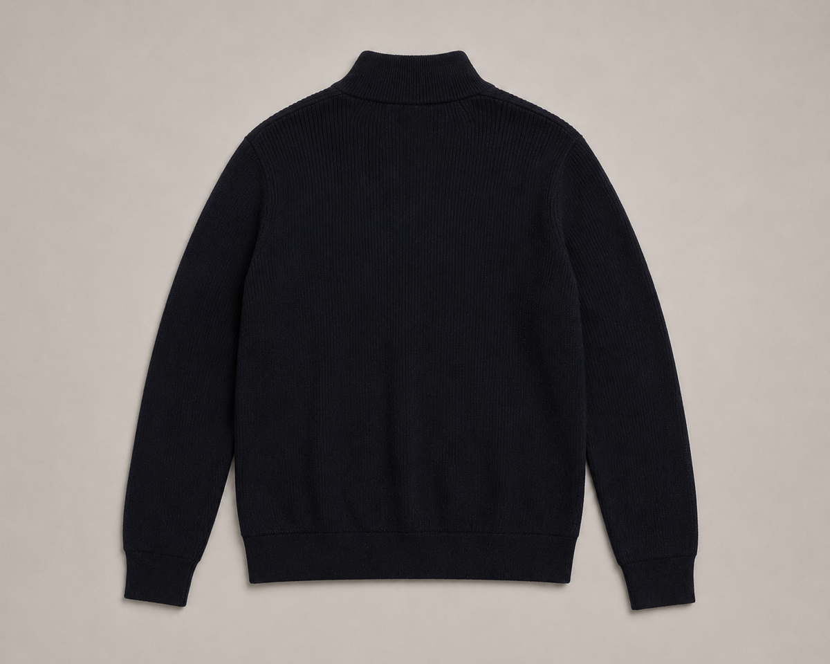 Black Zip-Up Sweater