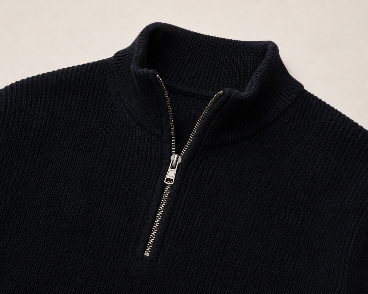 Black Zip-Up Sweater