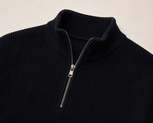 Black Zip-Up Sweater