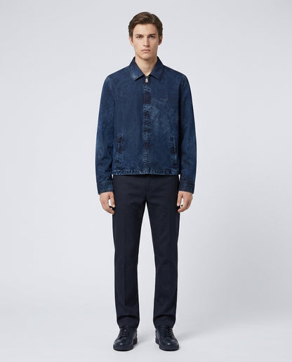 Men's Blue Denim Button Down Jacket
