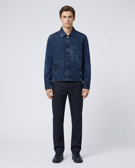 Men's Blue Denim Button Down Jacket