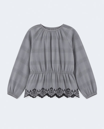 Checkered Embroidered Shirt