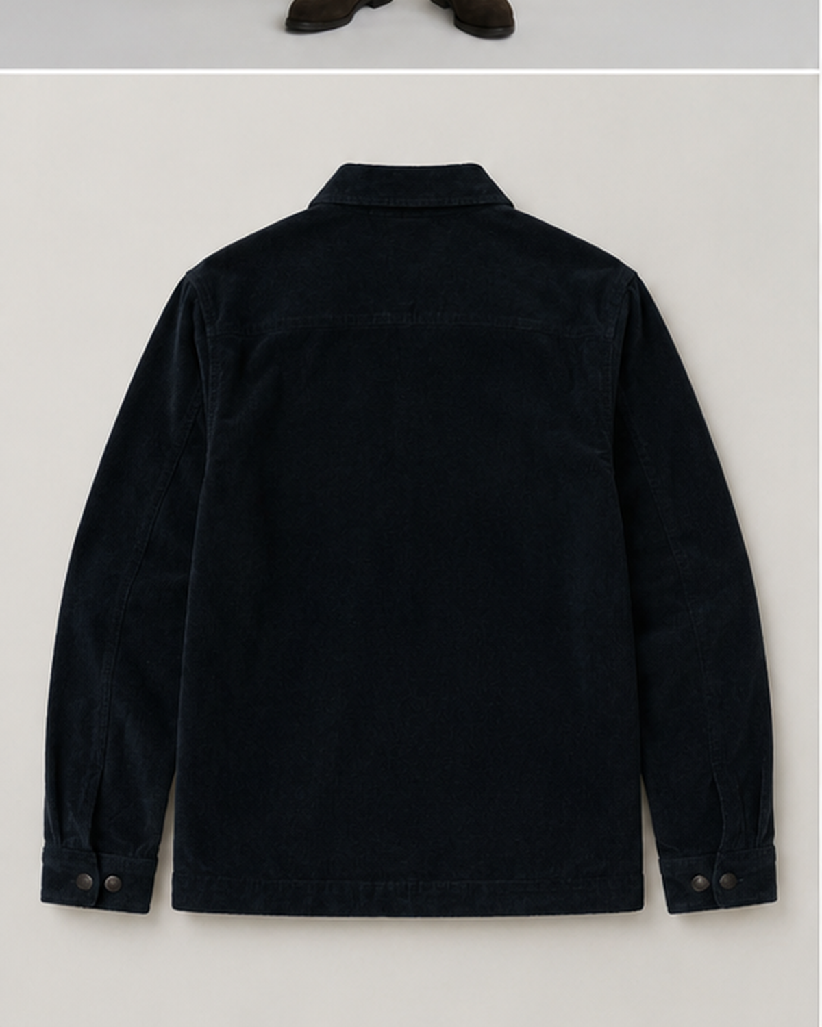 Black Corduroy Workwear Jacket